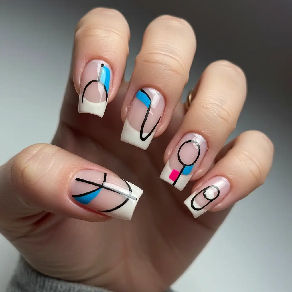 Acrylic Negative Space Nails Image