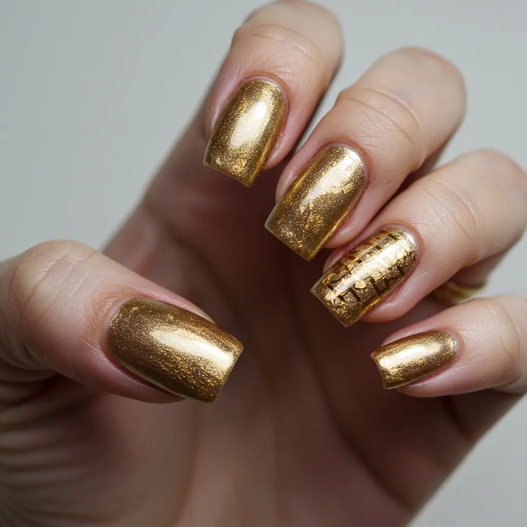 Champagne Gold Nails Image