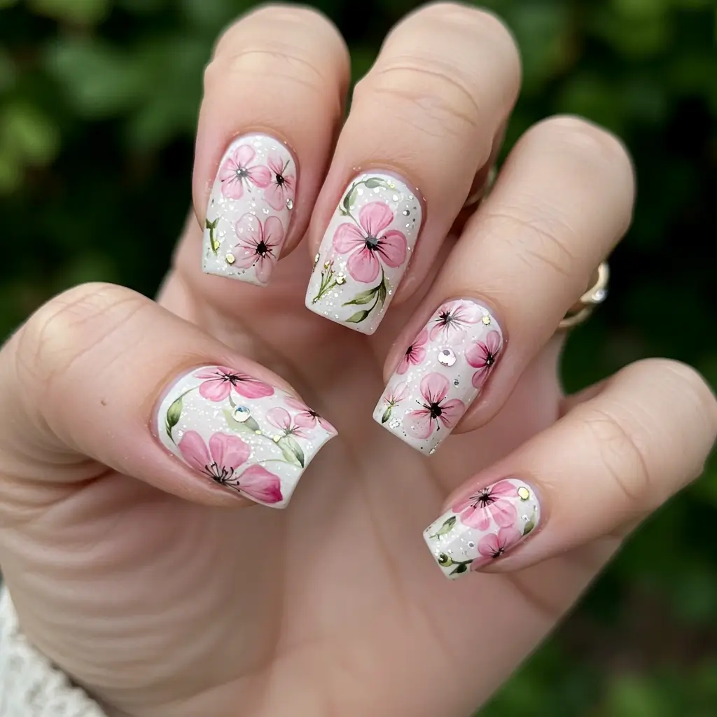 Floral Nail Art Image