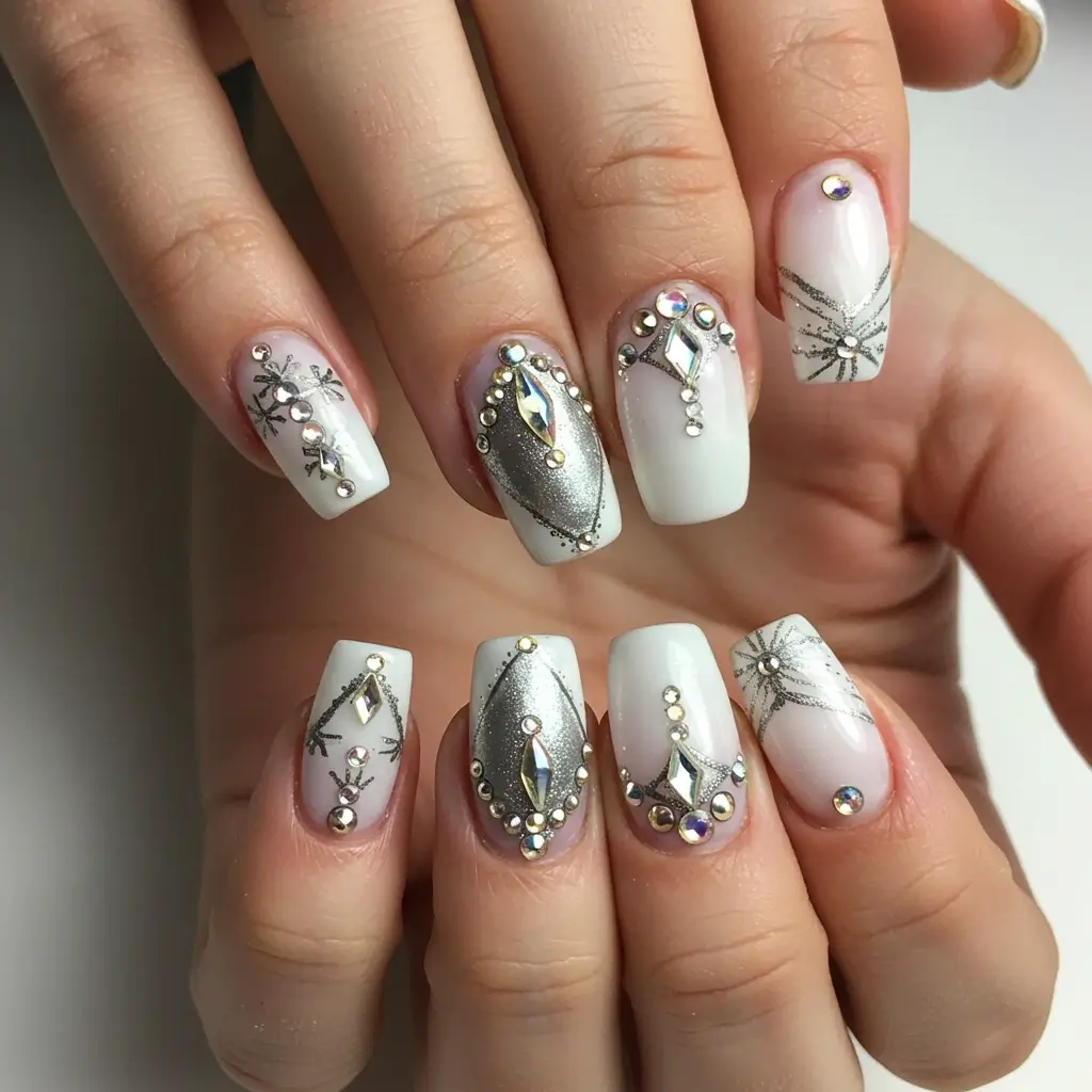 Frosty Crystal Nails Image