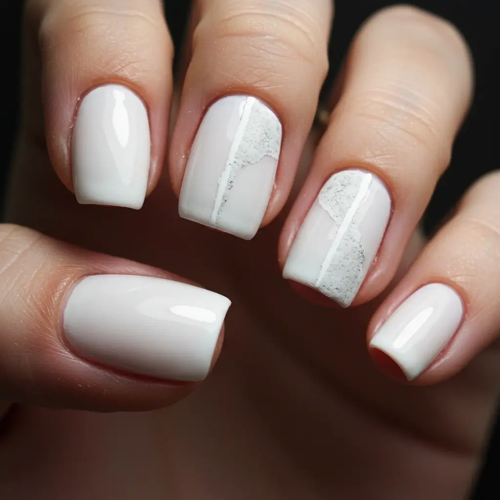 Glossy White with Matte Accents Image
