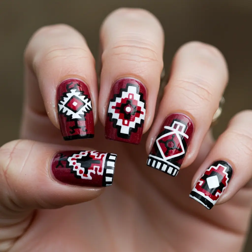 Navajo Textile Nails Image
