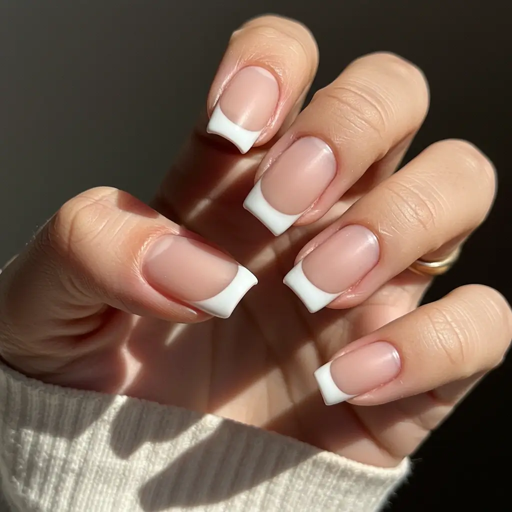 Pure White French Tips image