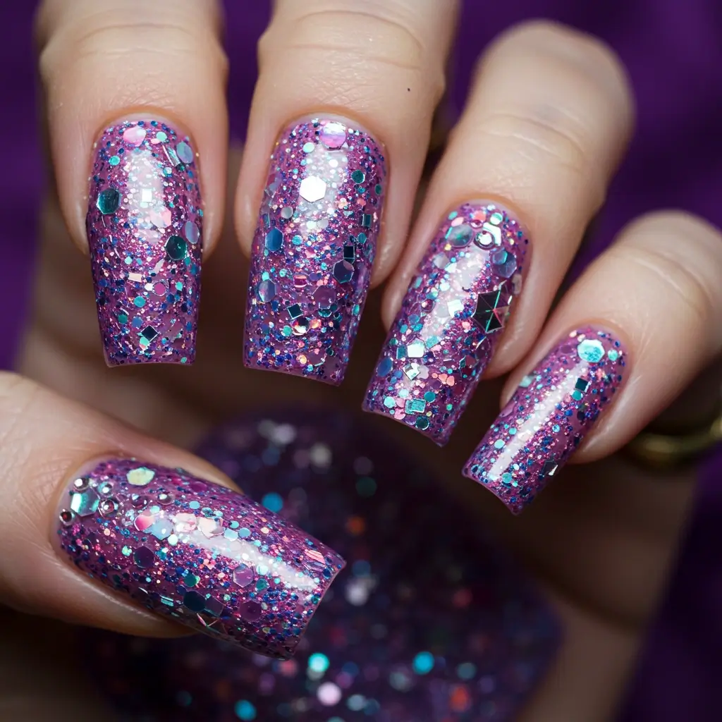 Russian Glitter Nails Image