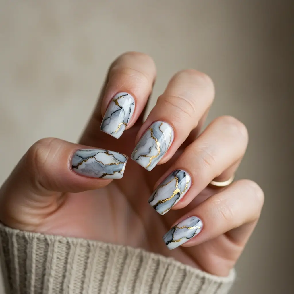 Russian Marble Nails Image