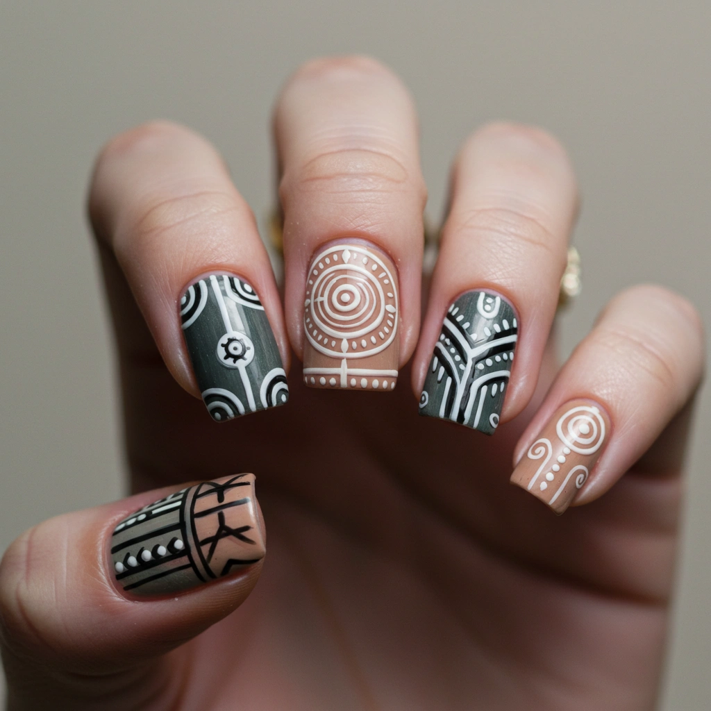Sacred Circle Nails Image