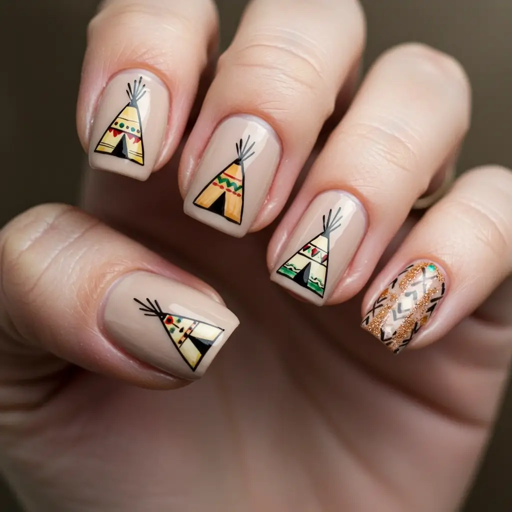 Teepee-Inspired Nails image