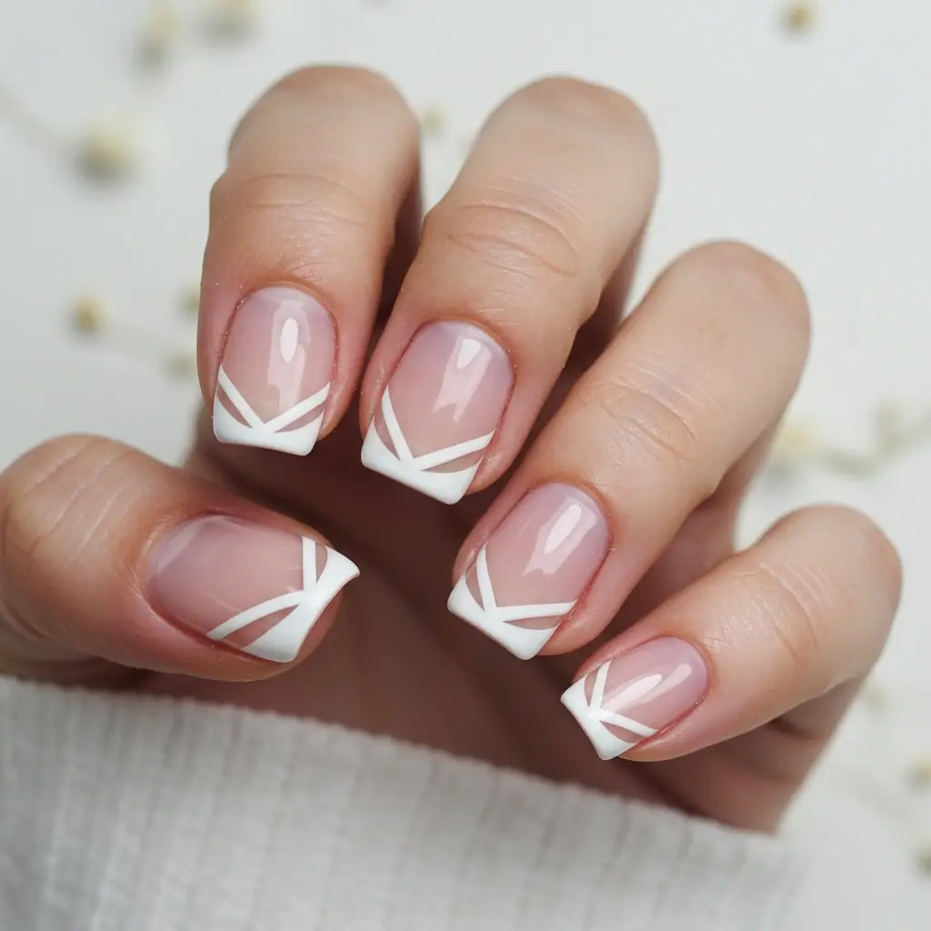 White Chevron Tips image
