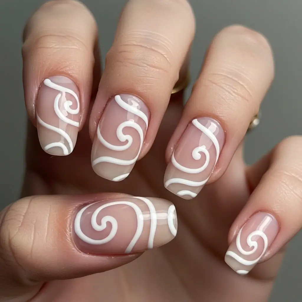 White Swirl Design Image
