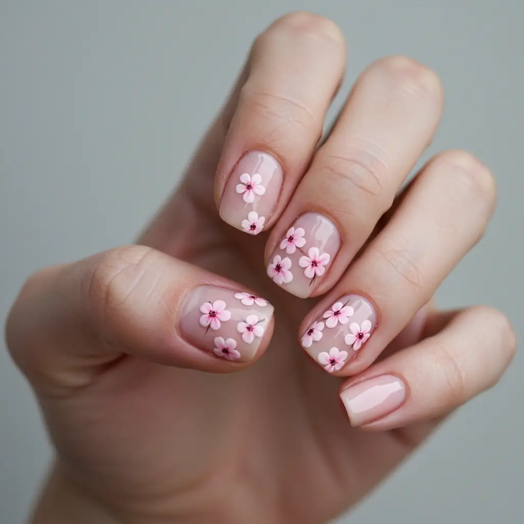 Cherry Blossom Nails Image