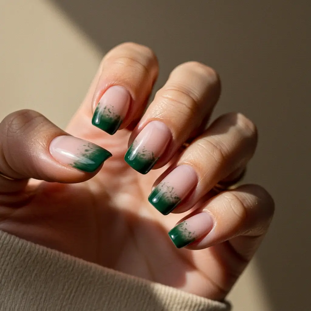 Forest Green French Tips Image