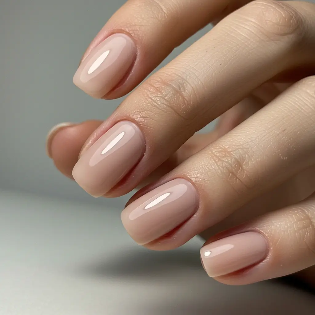 Glossy Nude Manicure Image