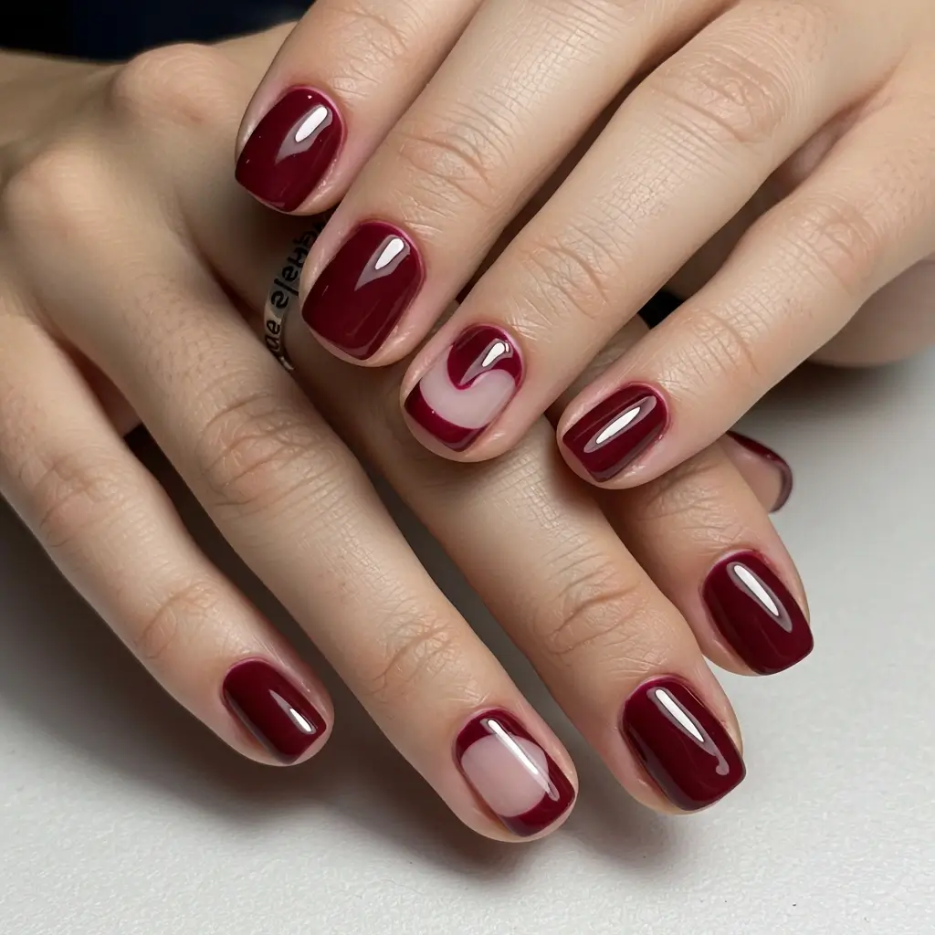 Negative Space Burgundy Image