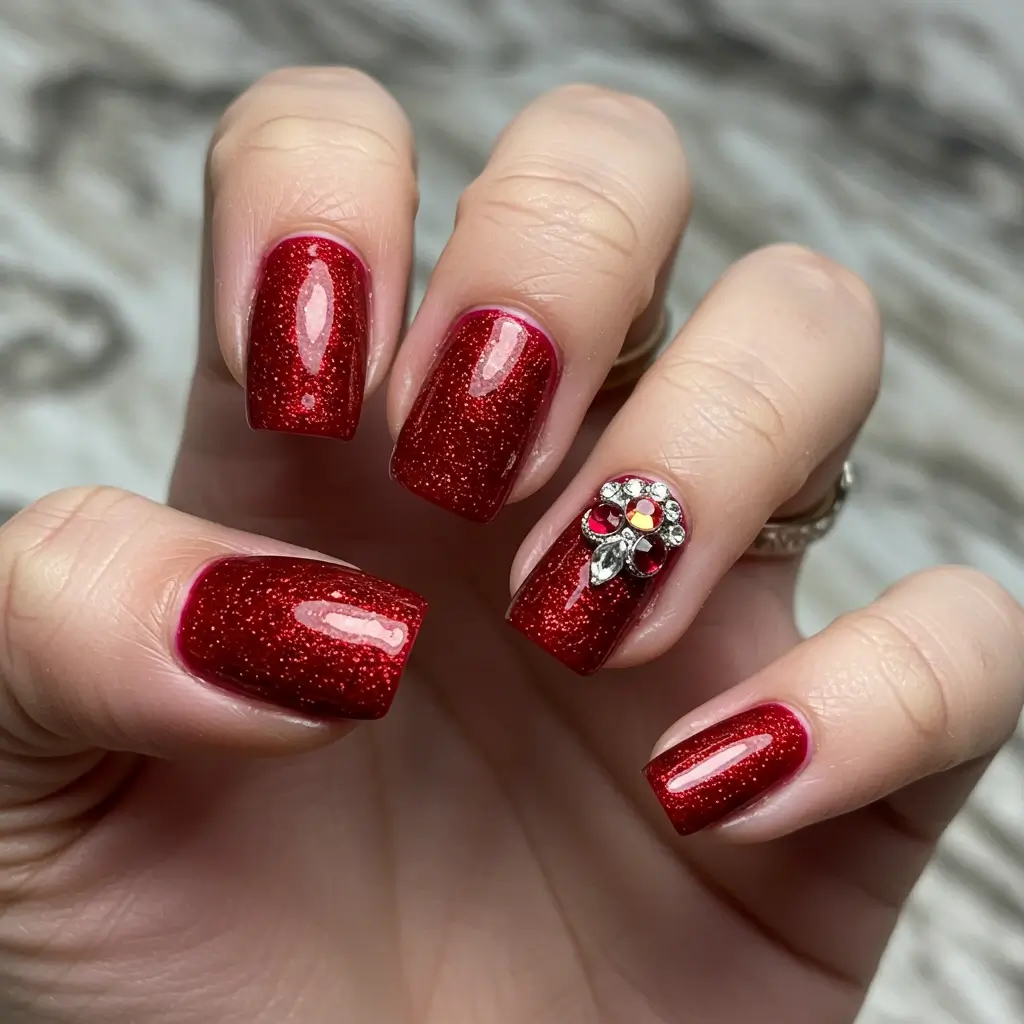 Red Glitter Glam Image