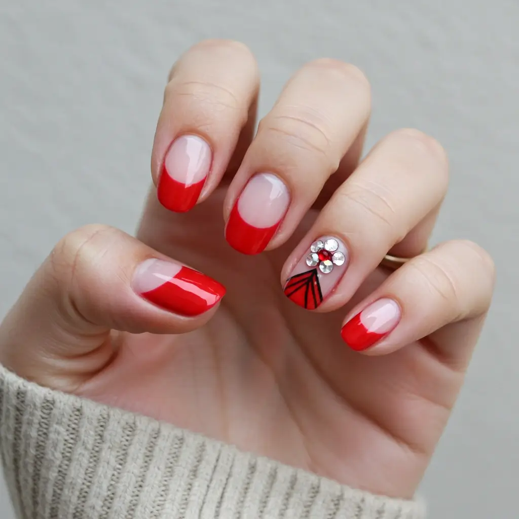 Red Half-Moon Design Image
