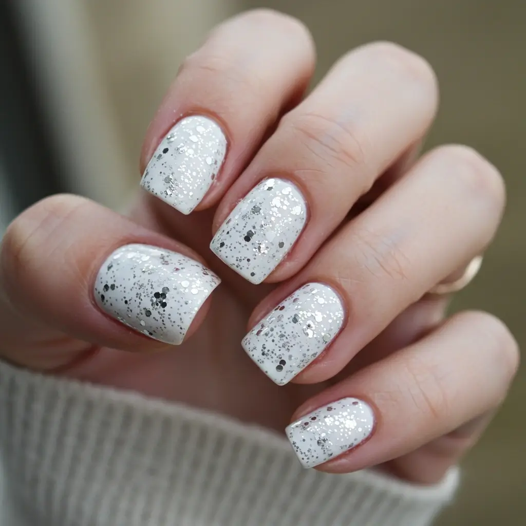 Silver Snow Dots Image