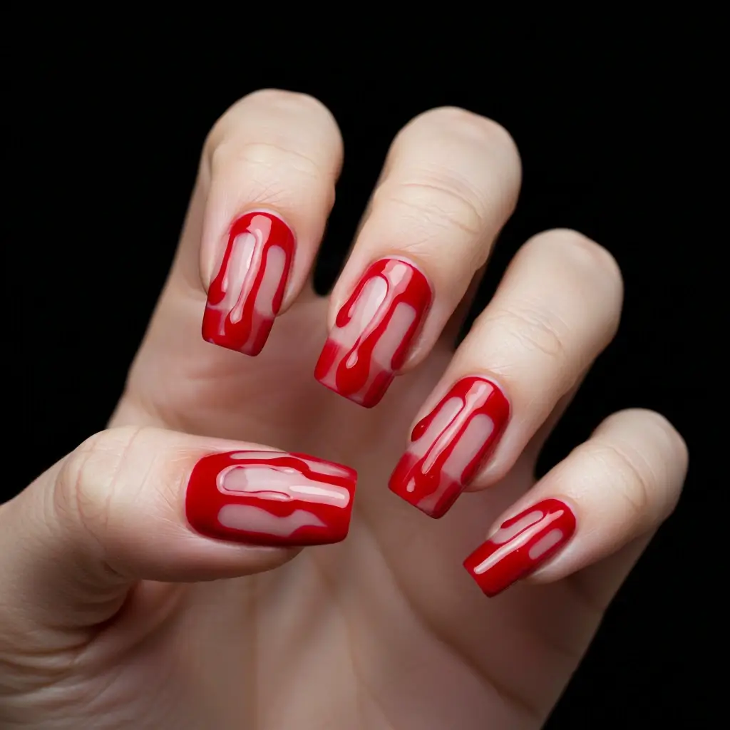 Blood Drip Nails Image