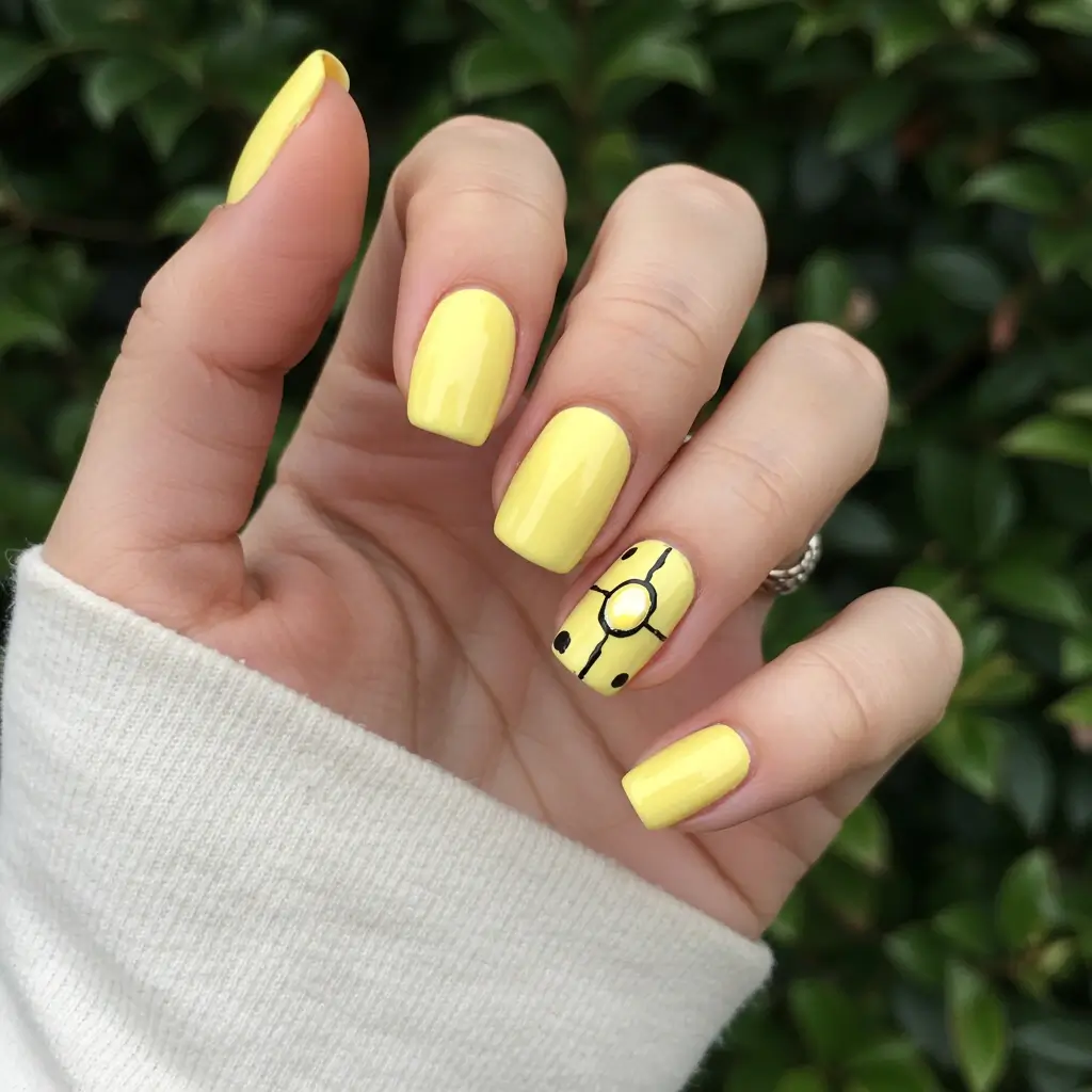 Butter Yellow Nails Image
