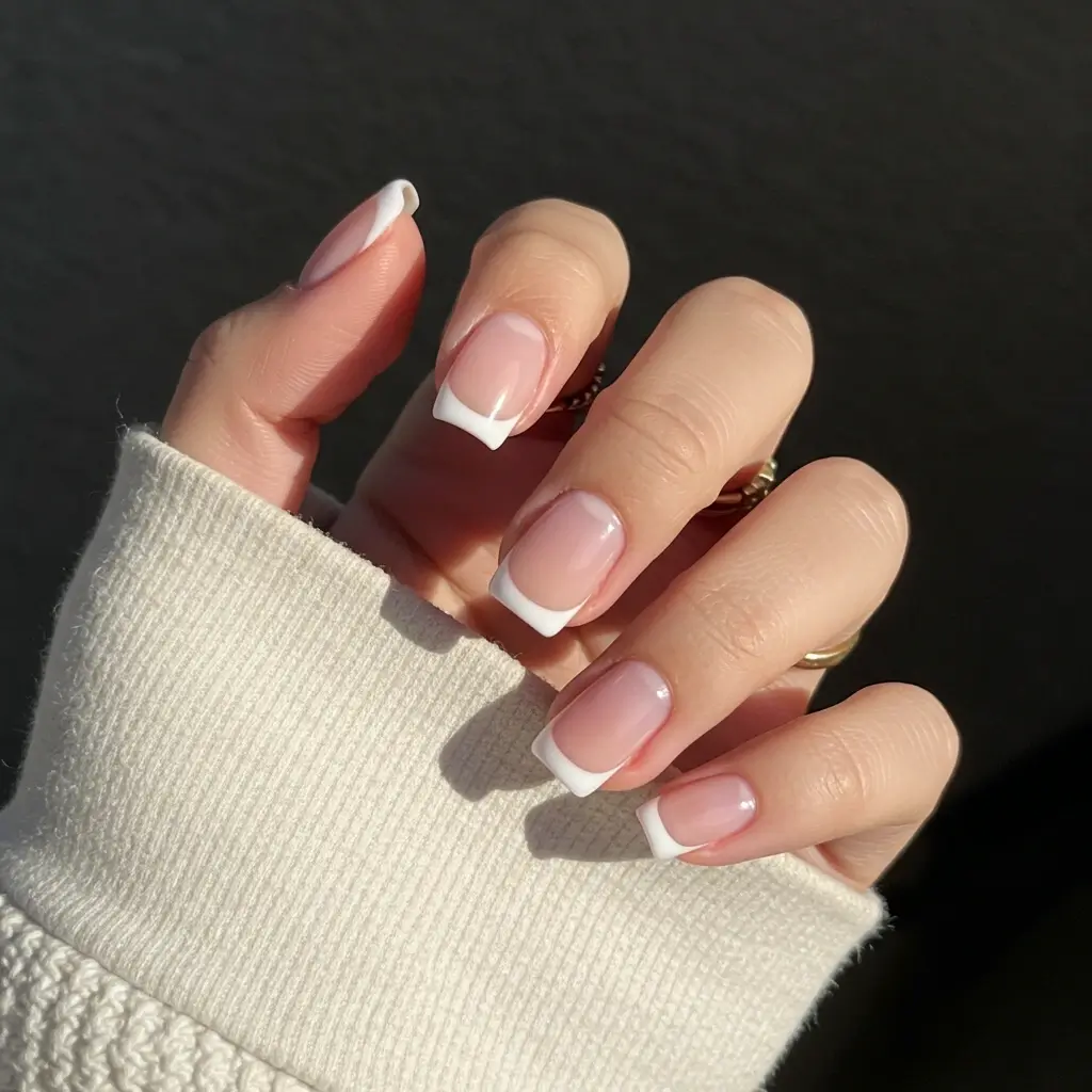 Classic Square French Manicure Image