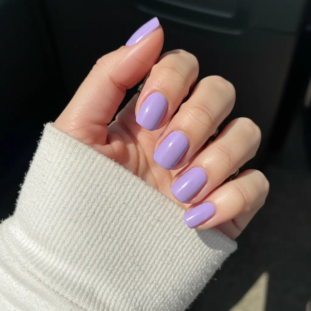 Creamy Lavender Dream Nails Image