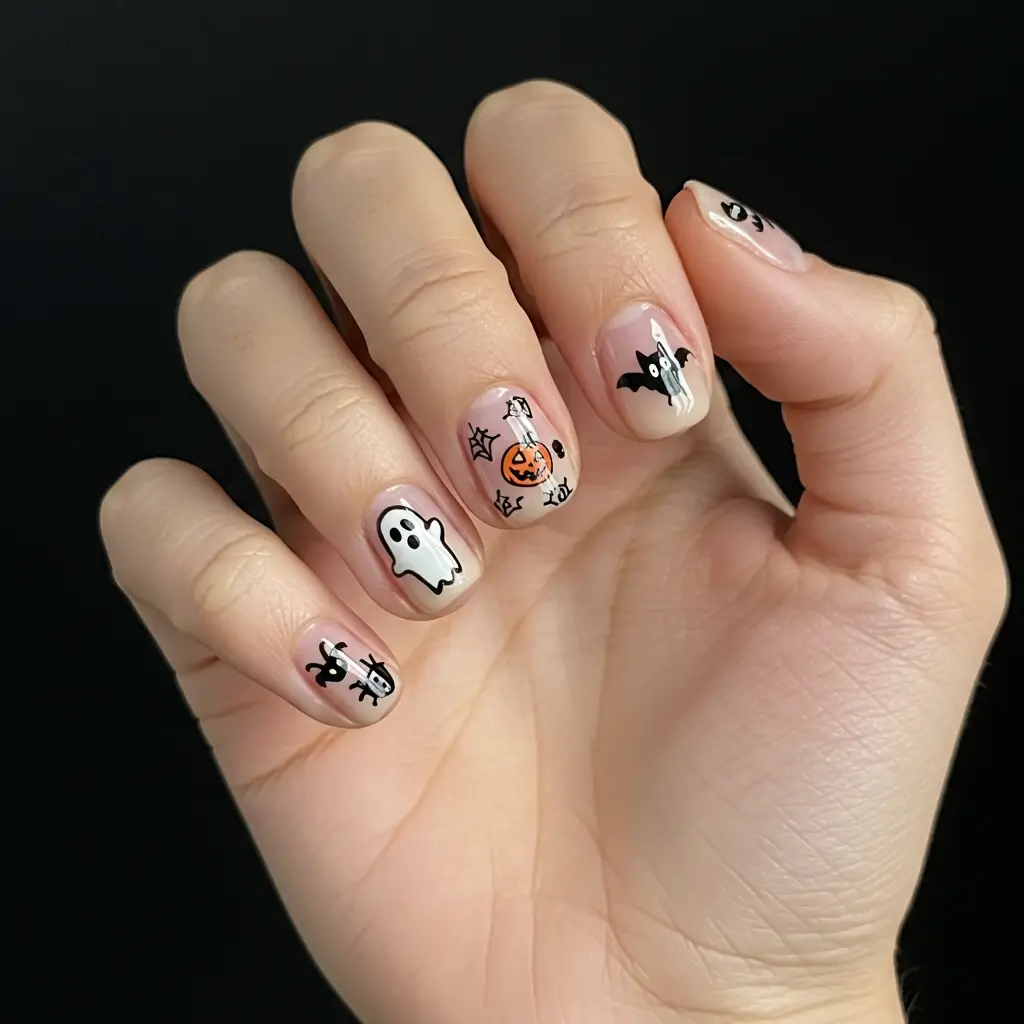 Halloween Doodle Nails Image