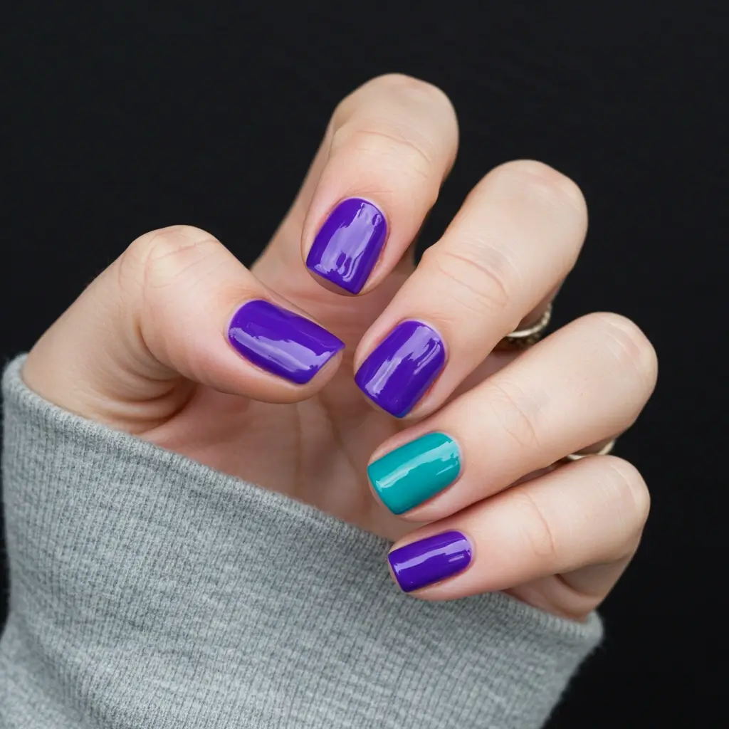 Halloween Skittle Nails Image