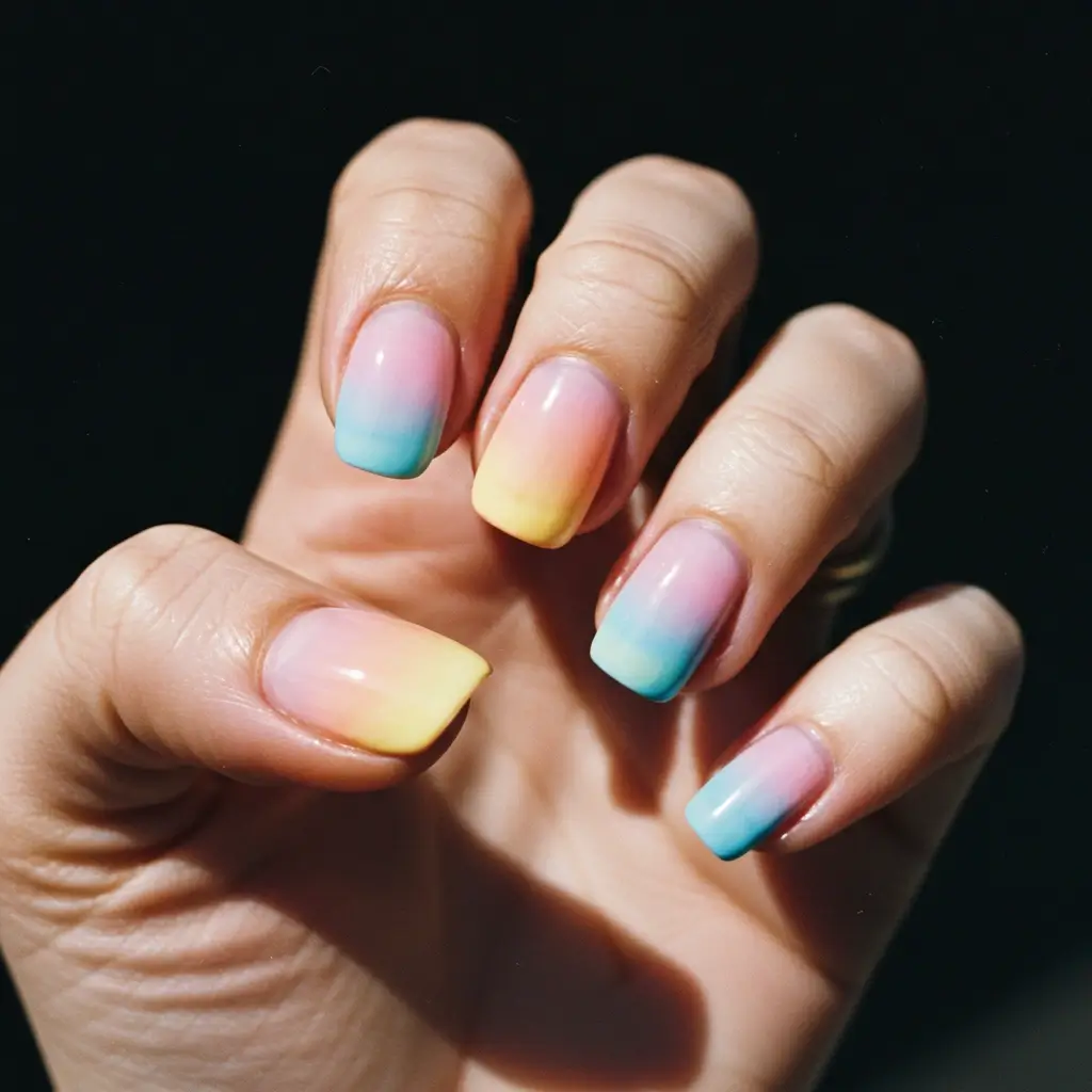 Rainbow Sherbet Nails Image