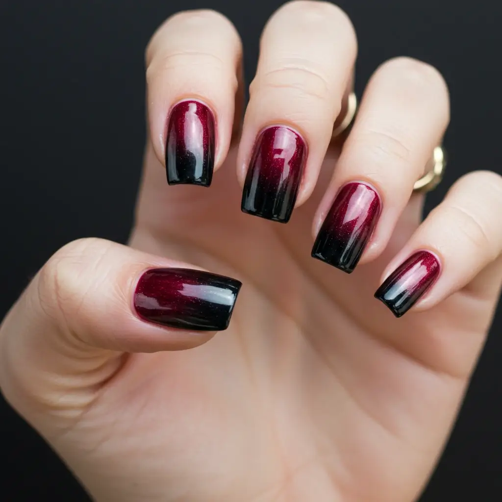 Vampy Ombré Nails Image
