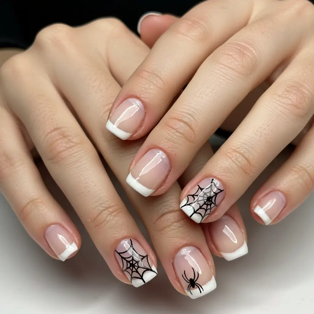 White Web Nails Image