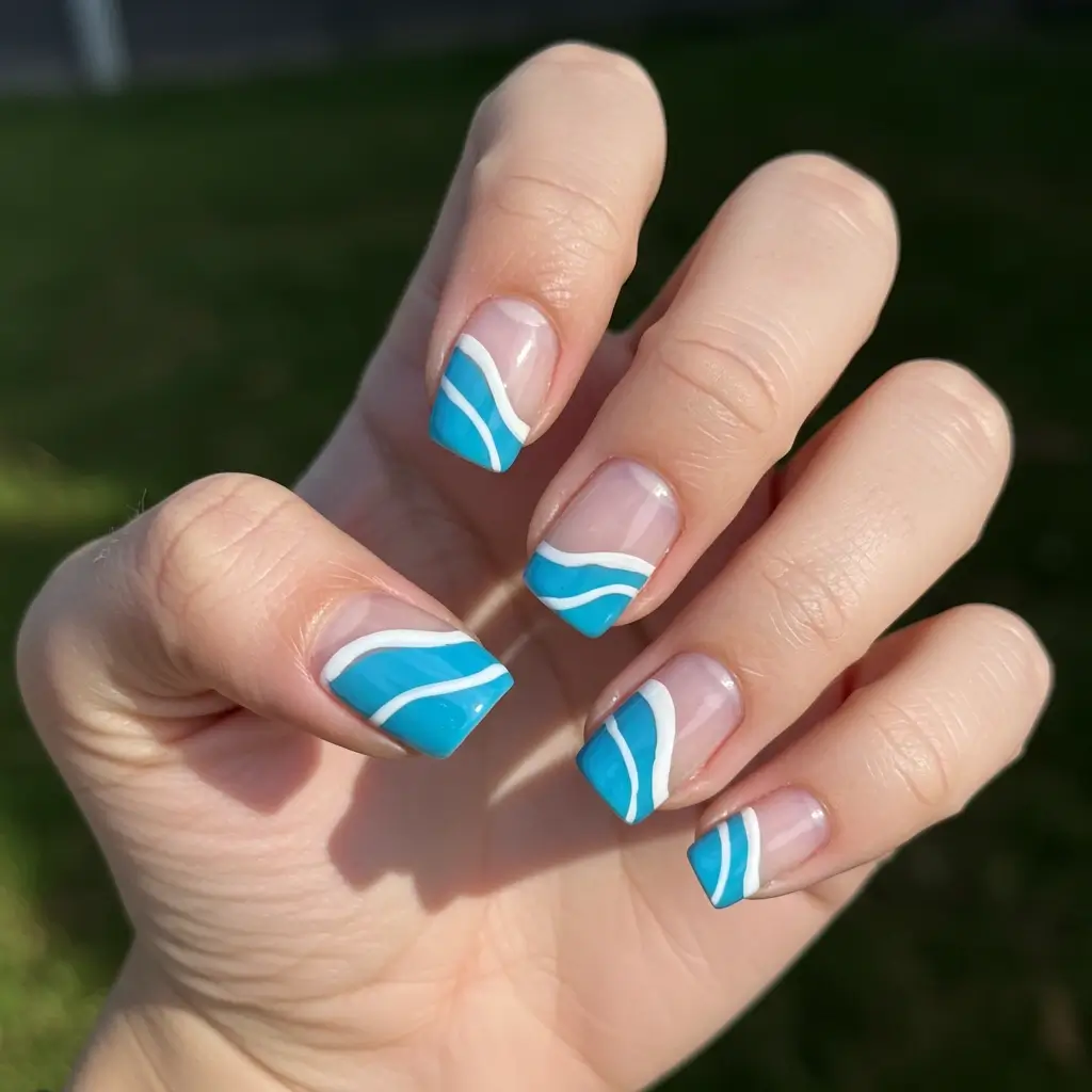 Blue Tide Nail Image