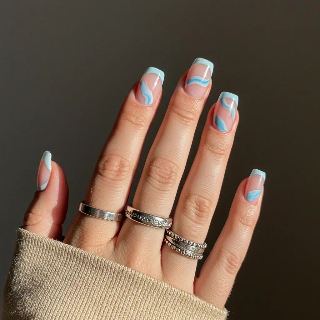 Marbled Baby Blue Image