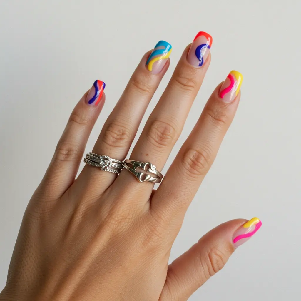 Neon Squiggle Halfsies Image