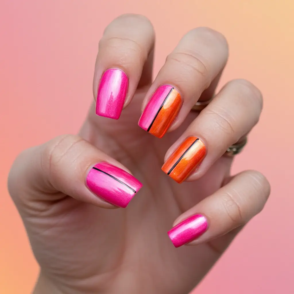 Pink and Orange Gradient Image