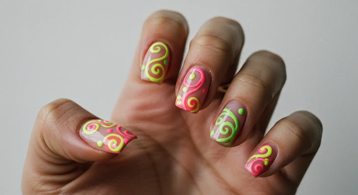 Neon Nail Design
