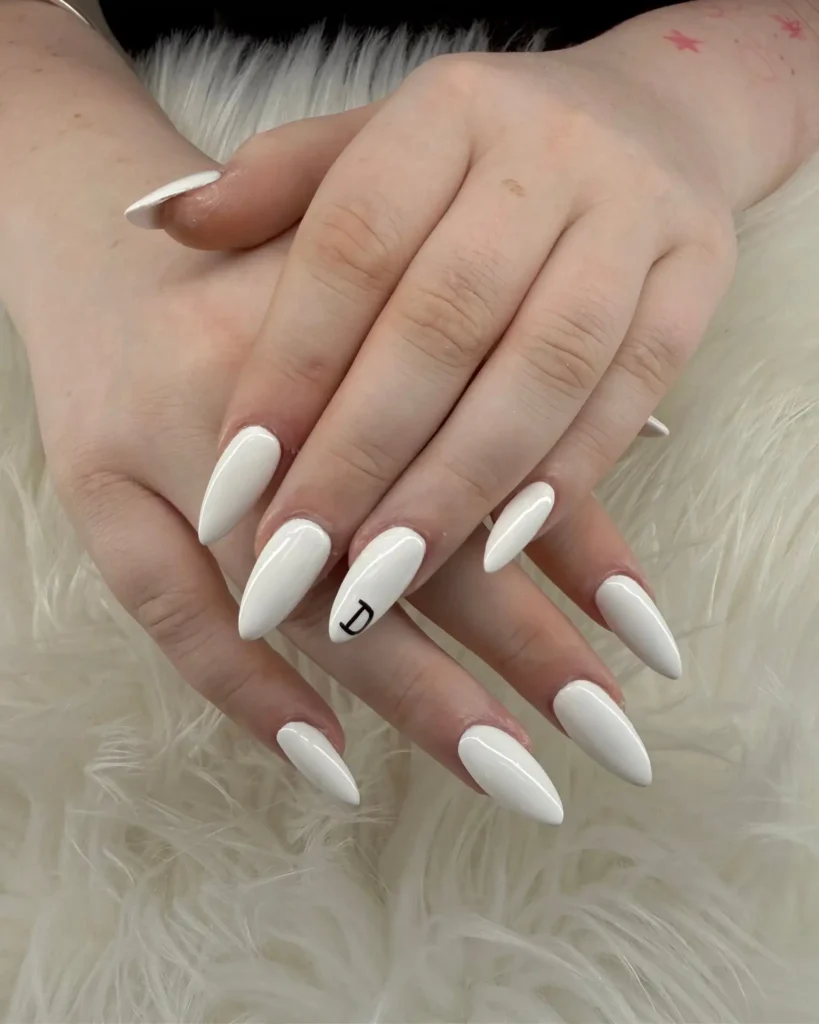 Almond Milky Nails