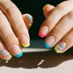 Funky french manicure