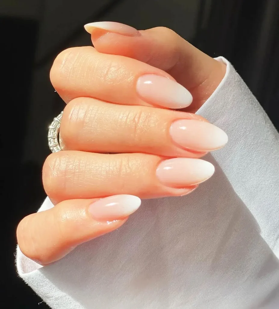 Ombre Milky Nails