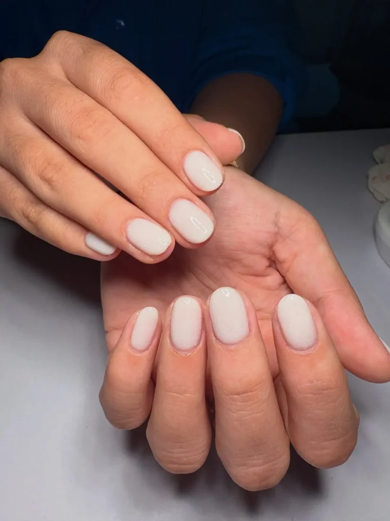 Short Milky Nails
