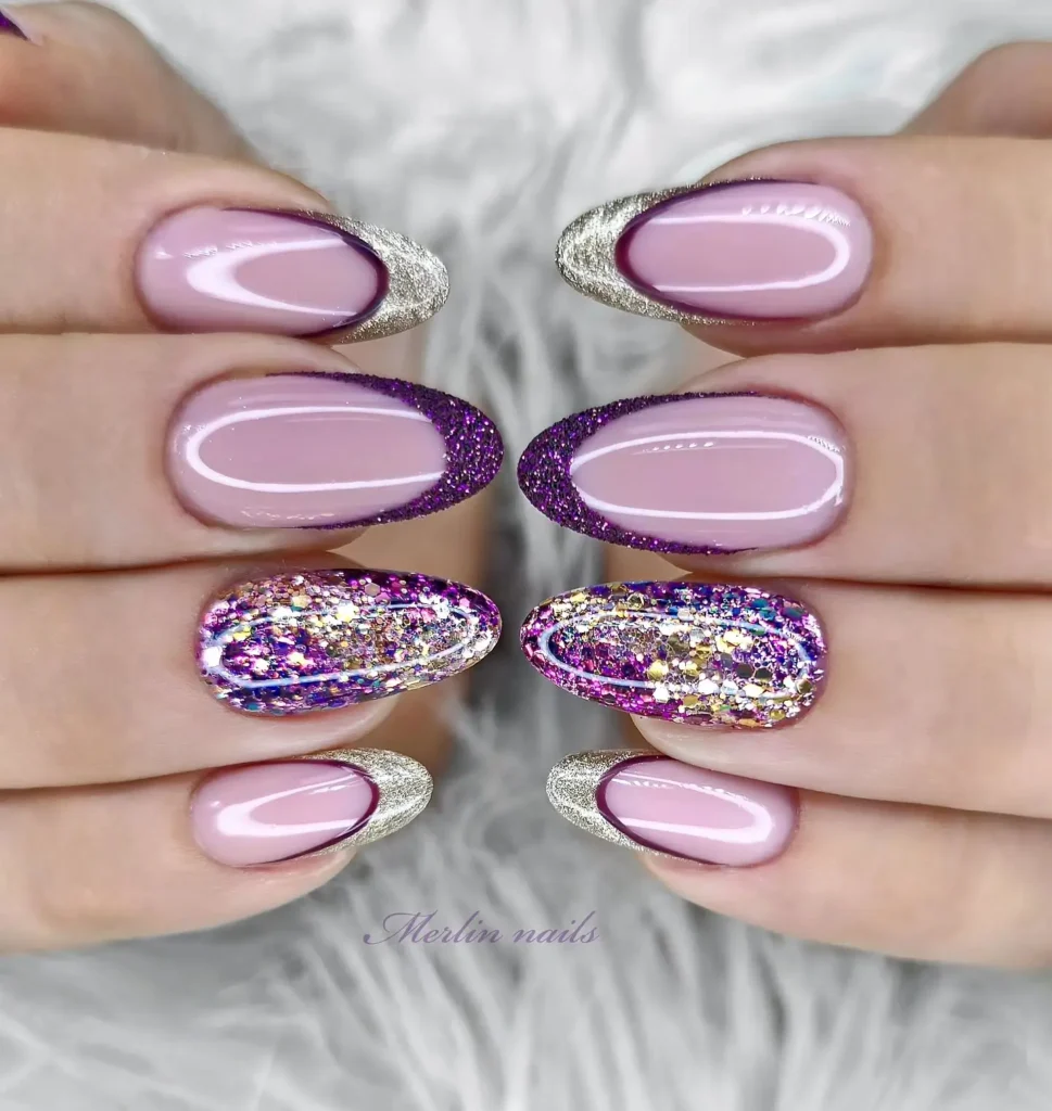 Sparkly Grape Jelly Nails