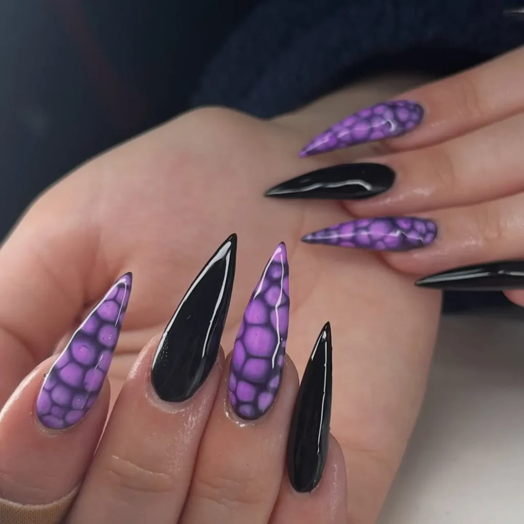 Stiletto Grape Jelly Nails